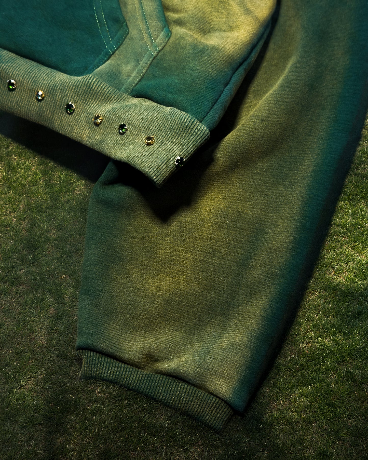 EMERALD GREEN ZIP HOODIE