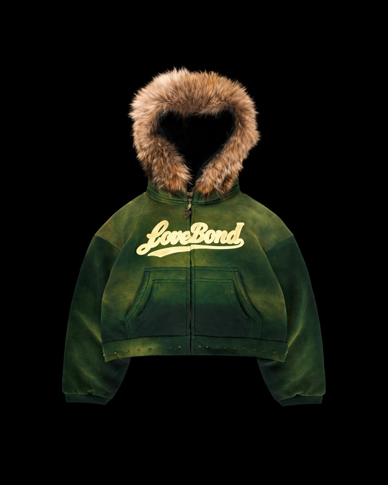 EMERALD GREEN ZIP HOODIE