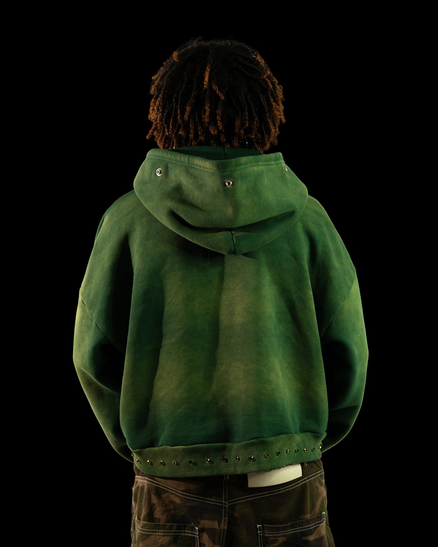 EMERALD GREEN ZIP HOODIE