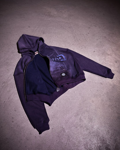 PURPLE RAIN ZIP HOODIE
