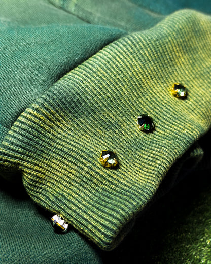 EMERALD GREEN ZIP HOODIE