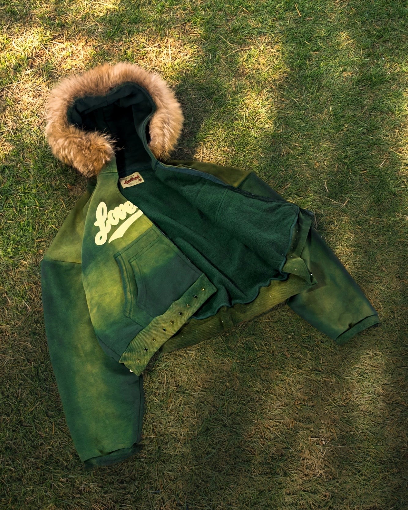 EMERALD GREEN ZIP HOODIE