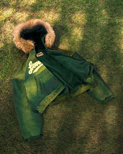 EMERALD GREEN ZIP HOODIE