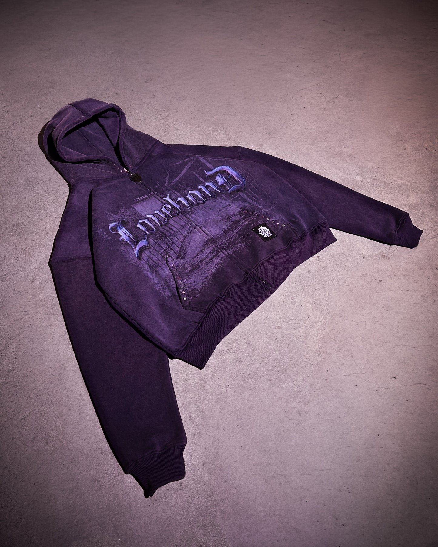 PURPLE RAIN ZIP HOODIE