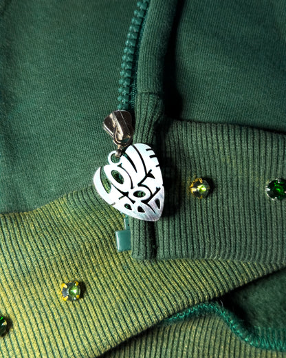 EMERALD GREEN ZIP HOODIE