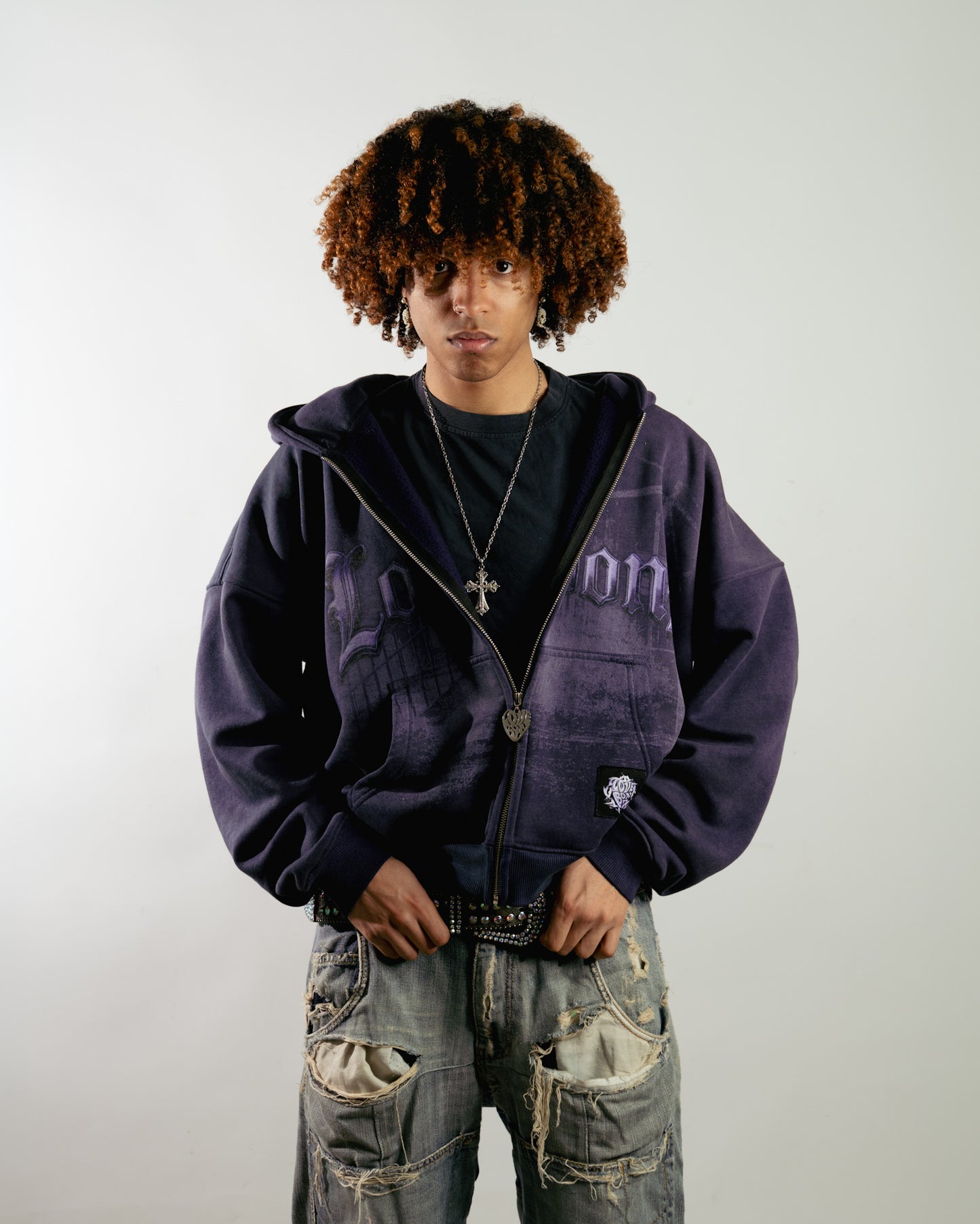 PURPLE RAIN ZIP HOODIE