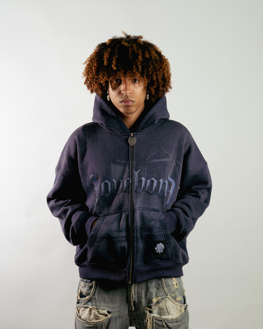 PURPLE RAIN ZIP HOODIE