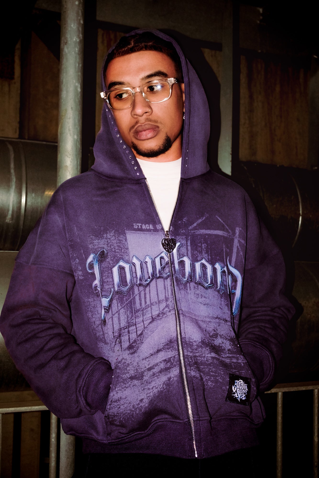 PURPLE RAIN ZIP HOODIE