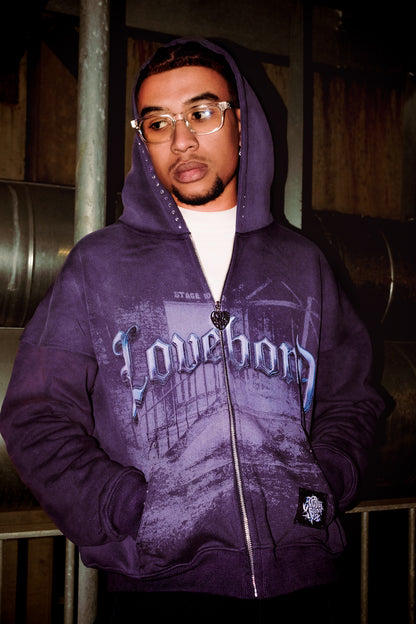 PURPLE RAIN ZIP HOODIE