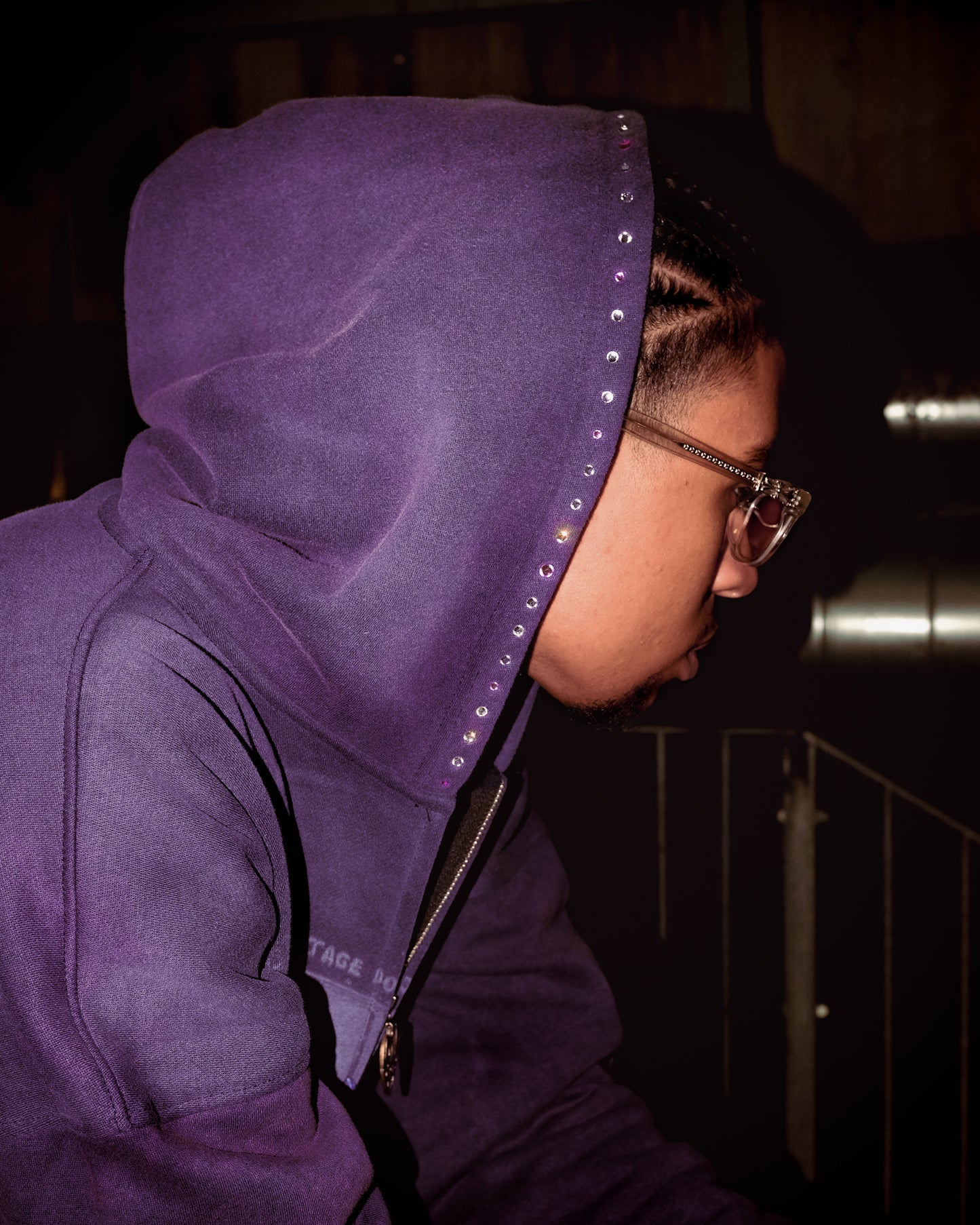 PURPLE RAIN ZIP HOODIE