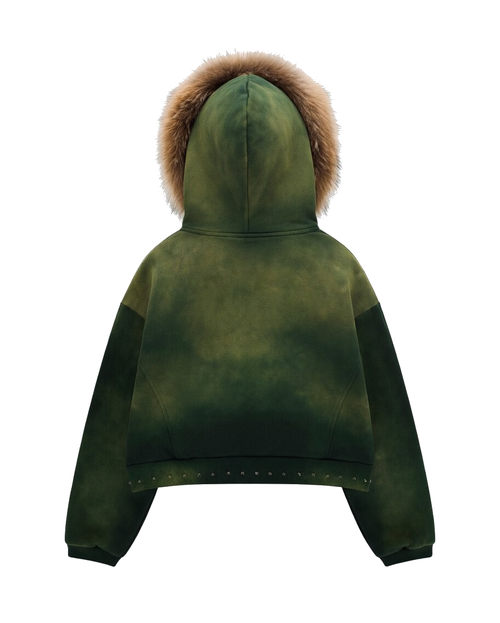 EMERALD GREEN ZIP HOODIE