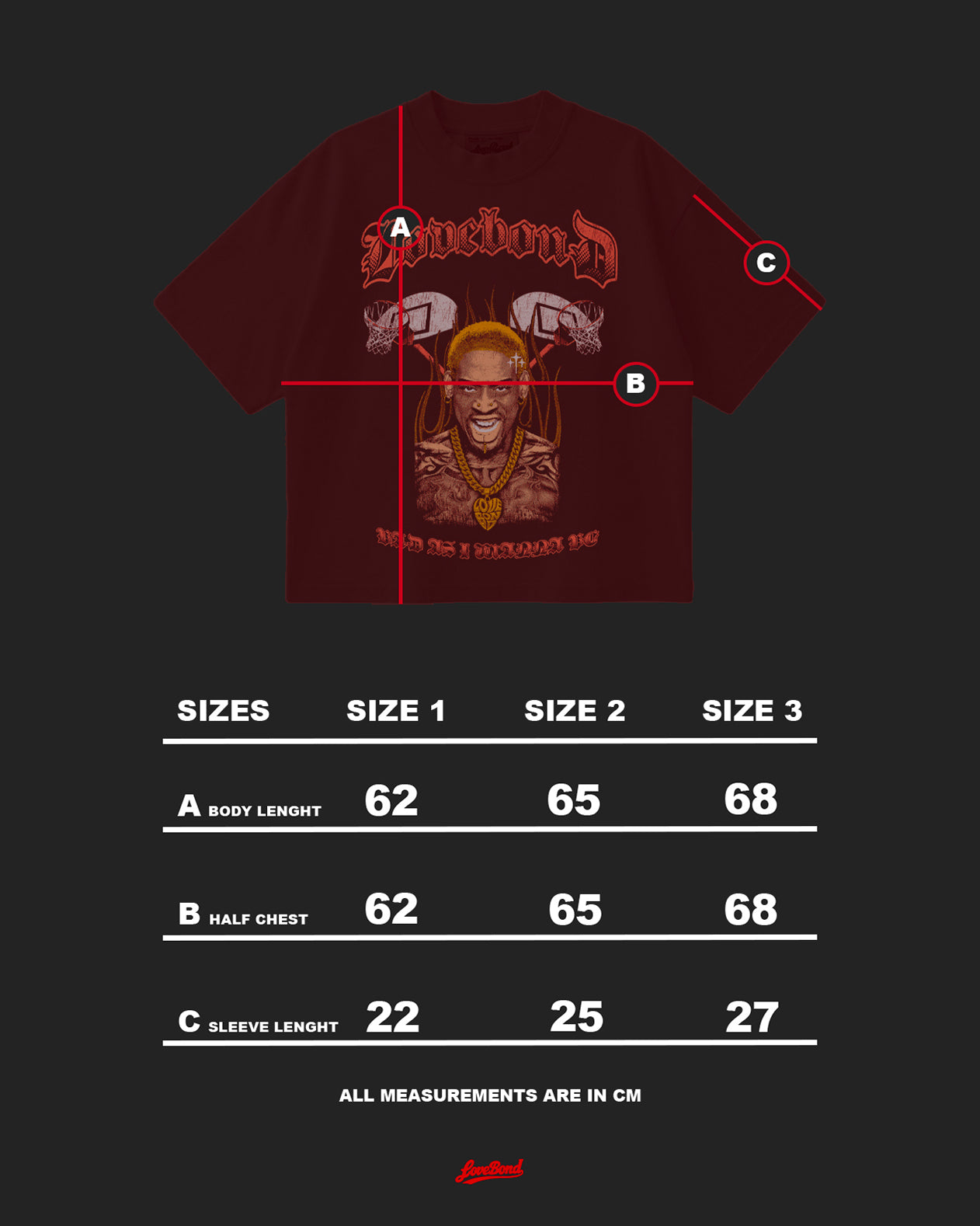 K.O.B. RODMAN RED TEE