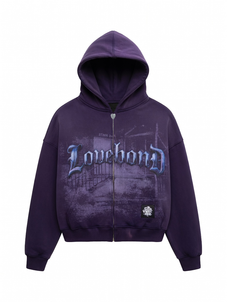 PURPLE RAIN ZIP HOODIE